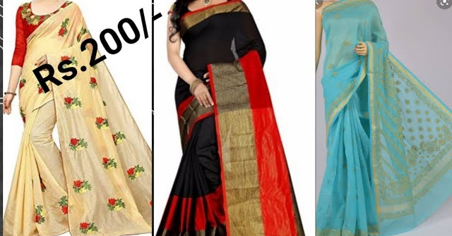 😳😳Surat Embroidery Cotton Saree Sale Price 200 Rs. | Buy Online Beautiful Designer saree #suratsaree