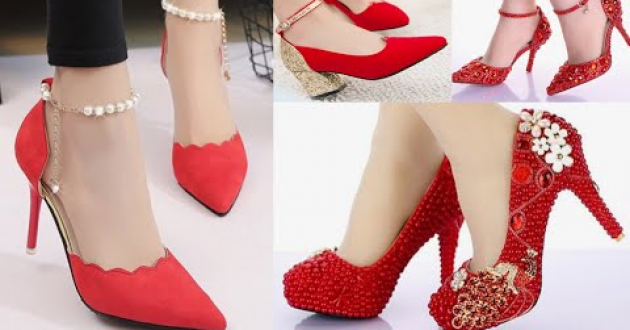 VERY PRETTY PARTY WEAR FANCY RED SHOES DESIGNS NEW COLLECTION 2022 FOR WOMEN || #FASHION4ALLBYRAHAT