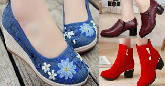 2022 NEW LATEST SLIP ON SHOES BEST PUMPS SHOES LADIES FOOTWEAR BOOTS AND SHOES DESIGNS COLLECTION