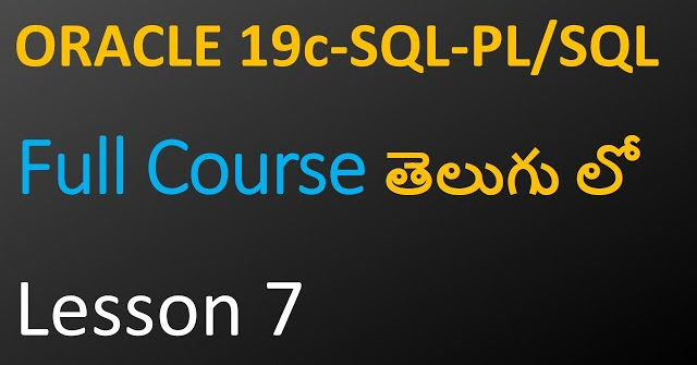 oracle online class 7 - Built in functions part 3