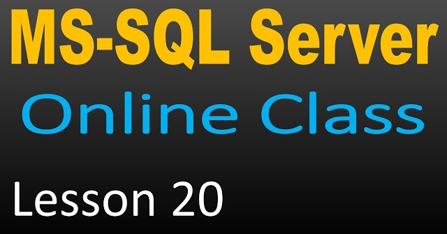 SQL Server Online Class 20 - User defined functions Part 1