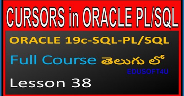 Cursors in Oracle PL SQL- ORACLE SQL & PL/SQL Full Course in Telugu-Lesson-38