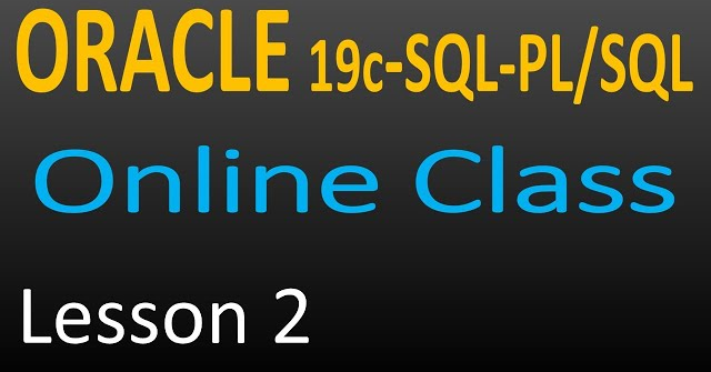 oracle online class 2 - Basic SQL Commands